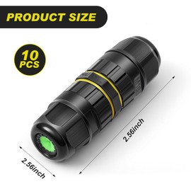 Relaxweex 10 Pcs M16-3pin Ip68 Outdoor Waterproof Junction Box Electrical Cable Connector, Easy to Install, M16 for 3.5-10mm Wire Range(ac 400v, 17.5a), 2 Way