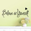 VOSAREA Believe in Yourself Wall Sticker Black for Living Room