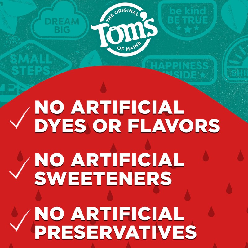 Tom's of Maine Natural Kid's Fluoride Free Toothpaste, Ages 2+,