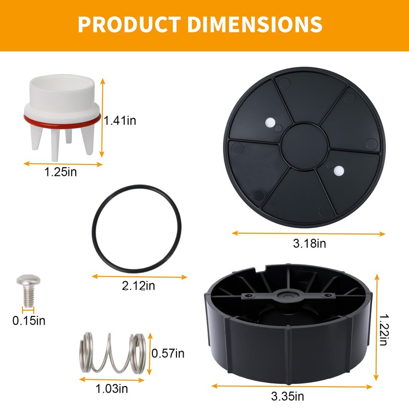 1" Pressure Vacuum Breaker Vent Float Kit Replacement for Watts