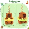 2PCS Capybara Plush Keychains Cute Plush Keychain Capybara Pendant Stuffed