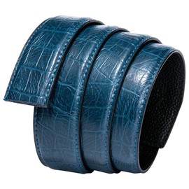 Dubulle Men's Belt Business Only Strap Replaceable Match Slide Buckle 35mm 1 3/8 Adjustable Cuttable Strap