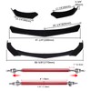DREAMIZER Universal Front Bumper Lip Strut Rod Spoiler Wing Wide