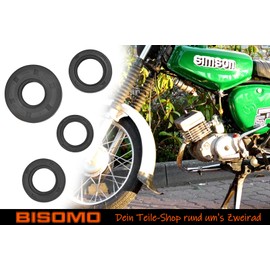 Shaft Seal Rings for Simson Engine S51, S53, S70, S83, SR50, SR80, KR51/2 M500 - M700 Pack of 4