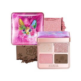 ZEESEA Fantastic Animal Series Four Colors Eyeshadow Somari (02 Rose) 0.1 oz (3.5 g) Eye Shadow Palette