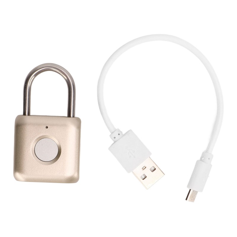 Fingerprint Padlock IPX2 Waterproof Smart Keyless Biometric Thumbprint Lock for