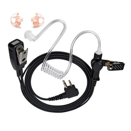 HYS Radio Acoustic Tube Earpiece Law Enforcement in-Ear Low-Profile Noise Reduction Headset with Silicon Earmold for Motorola Mag one BRP40 BC90 CP300 GP88 RDU4160D Handheld Portable Radio