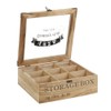 ToCi Tea Box Natural Wood Tea Box Tea Bag Storage