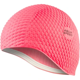 Aqua Speed Bombastic Women's Swimming Cap Long Hair Waterproof Latex Swimming Cap Pink Waterproof Swim Cap Women Swimming Cap Tearproof Pink 03