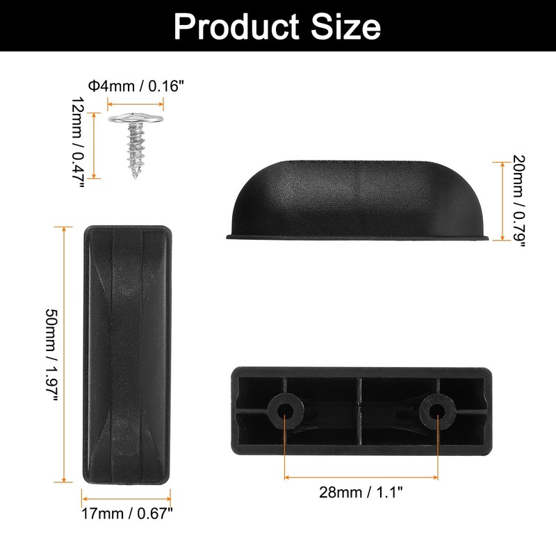 sourcing map 4Pcs Luggage Replacement Pads, Plastic Luggage Stand Feet