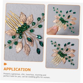 Beavorty Bridal Hair Comb Crystal Leaves Design Elegant Wedding Headpiece for Brides Lightweight Versatile Hair Accessories for Weddings Proms and Special Occasions