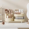 NUODWELL Makeup Organiser, Cosmetics Storage Box with 360°Rotating Makeup Brush