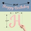 Oeyliz Happy Birthday Banner Sign Glitter Birthday Garland Wall Door