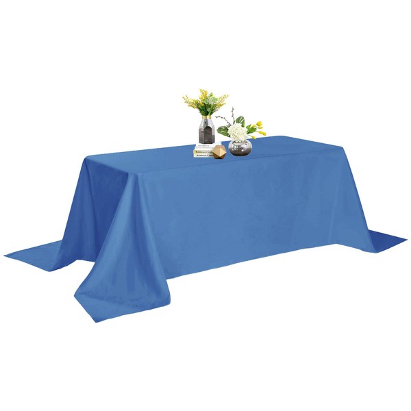 Rectangle Tablecloth - 90x132 Mediterranean Blue Tablecloth - Stain and