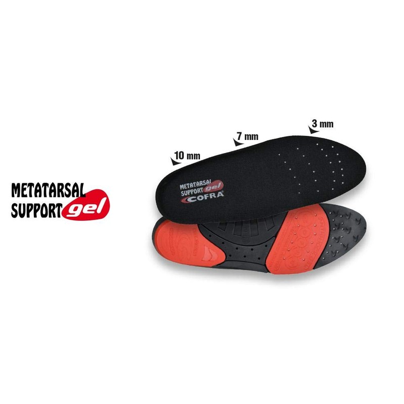 Cofra SO-MET-00.N45 METATARSAL SUPPORT Antistatic Metatarsal Gel Footbed, Size 45