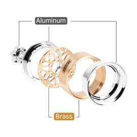 INJORA 1.0 Brass Aluminum Beadlock Wheels ModuWheel for TRX4M SCX24 1/18 1/24 RC Crawlers Upgrade