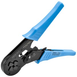 Heschen Crimper Plier, HSC8 16-4, Mini Self-Adjustable Crimping Tool, Use for 6.0-16.0 mm² (10-5 AWG) Cable End-Sleeves, Blue