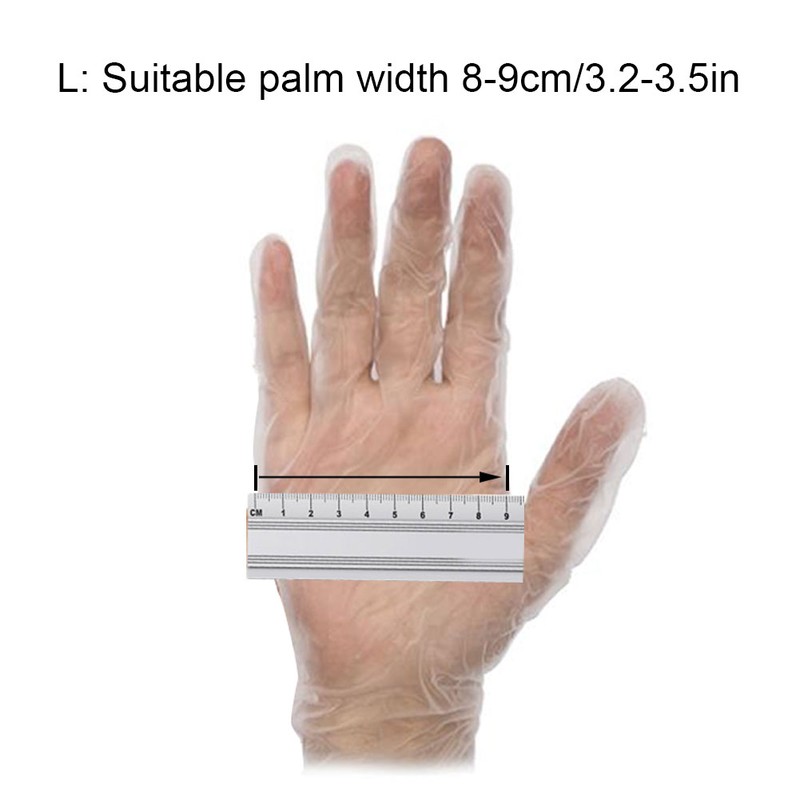 50Pairs Box Disposable PVC Examination Gloves Clear Powder Free Safety