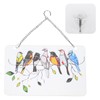 Birds On A Wire Ornament Glass Window Panel Suncatcher Hangings
