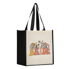 Bride Tote Bag Wedding Bridal Shopping Bag Bride Cotton Tote Bag Bridal Handbag Gift for Wedding Bridal Shower Stag Night Team Bride JGA Bridal Shower Engagement Honeymoon
