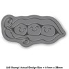 Azeeda A8 'Happy Peapod' Unmounted Rubber Stamp (RS00039019)