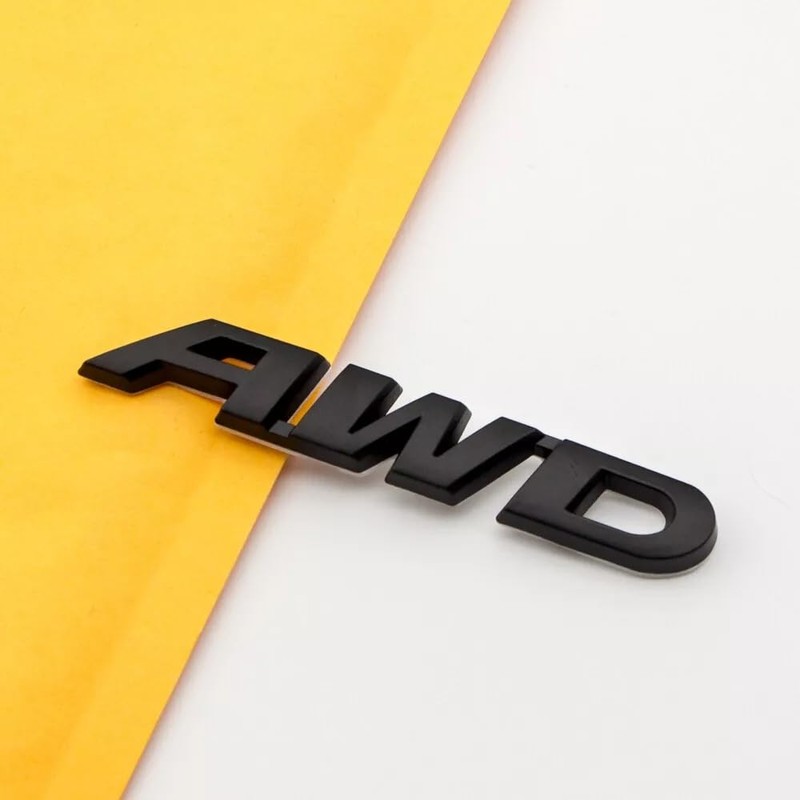 2pcs Metal Small AWD Emblem All Wheel Drive Logo Side