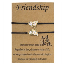 Friendship Bracelets Sister Gifts from Sister Crystal Bracelets for Women Butterfly Bracelet Bff Sister Friend Bracelets Birthday Gifts for Women Men Teen Girls