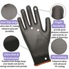 Pack of 12 or 24 Black Safety Work Gloves, Outdoors