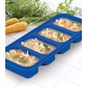 HIC Kitchen Prep-N-Freeze Portion Tray with Lid, Collapsible European-Grade Silicone,