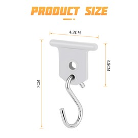 JNNJ Strip Hooks, Set of 16 RV Awning Hooks, Camping Awning Hooks, Accessories for Motorhome, Caravan, Christmas Party, Camping Tent, Indoor, Outdoor Decoration (White)