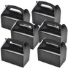 ArtCreativity Black Treat Boxes for Candy, Cookies and Party Favors