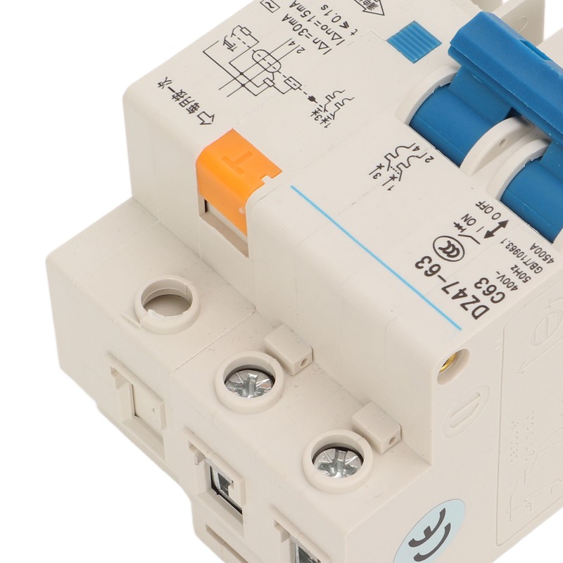 63A Circuit Breaker 2P Leakage Protection Air Switch DIN Rail