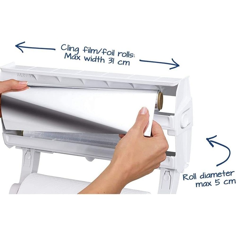 Leifheit Parat F2 Wall Mounted Kitchen Roll Holder – 3-in-1