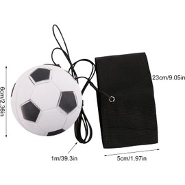 YuanHolumid White Soccer Wrist Ball Wristband Sports Balls on a String Includes Basketball, Baseball and Football Return Rubber Rebound Ball for Party Favor, Exercise or Play Sports (1.9 inches)