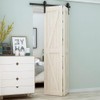 LTIYITL 34" Bi-Folding Sliding Barn Door Hardware Kit,Heavy Duty,Wall Mount