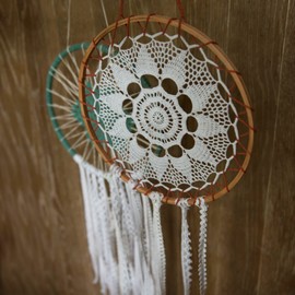 Heritage Lace White (Godiva) Crochet Envy 12" Round Dream Catcher