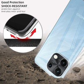 MEMELOKA Hülle für UMIDIGI Note 100 5G/Note 100A mit 2 Stück Schutzfolie(Gehärtetes Glas), Ultradünne Transparente Anti-Vergilbung Weiche TPU Schutzhülle[Anti-Kratzer][Anti-Fingerabdruck]
