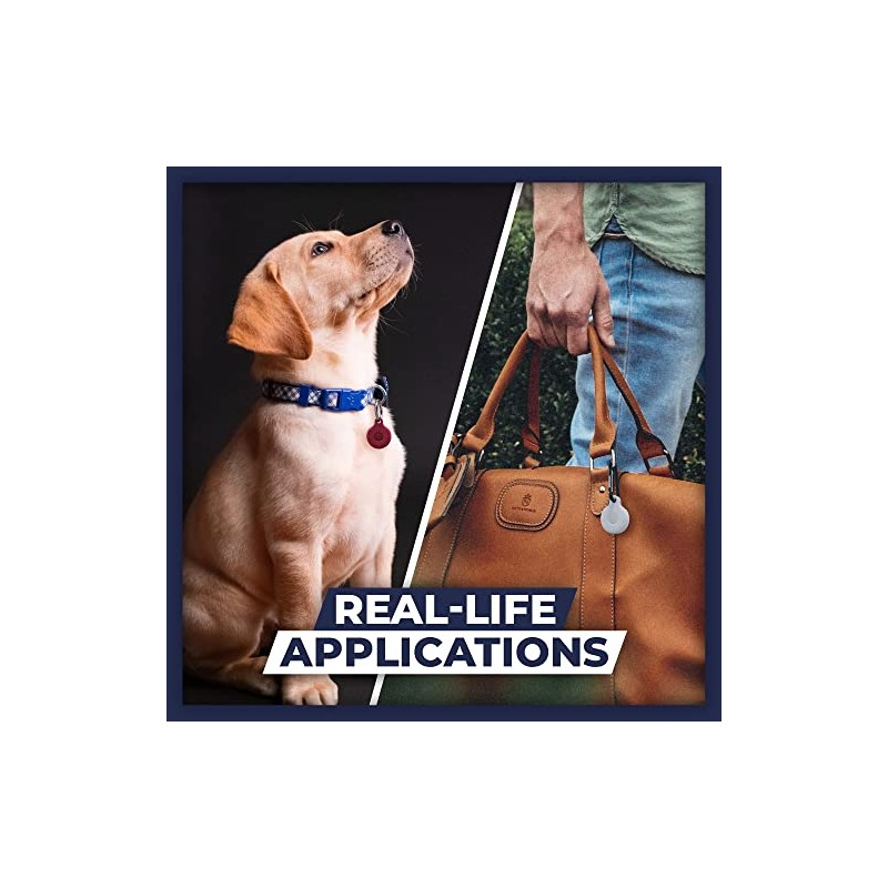 AirTag Holder Keychain - Secure Silicone Case for Keys, Pets