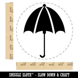 Rainy Day Umbrella Self-Inking Rubber Stamp Ink Stamper for Stamping Crafting Planners - 1-1/2 Inch Large - Black Ink