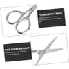 2pcs Stainless Steel Beard Scissors Set Leather Case Precision Scissors