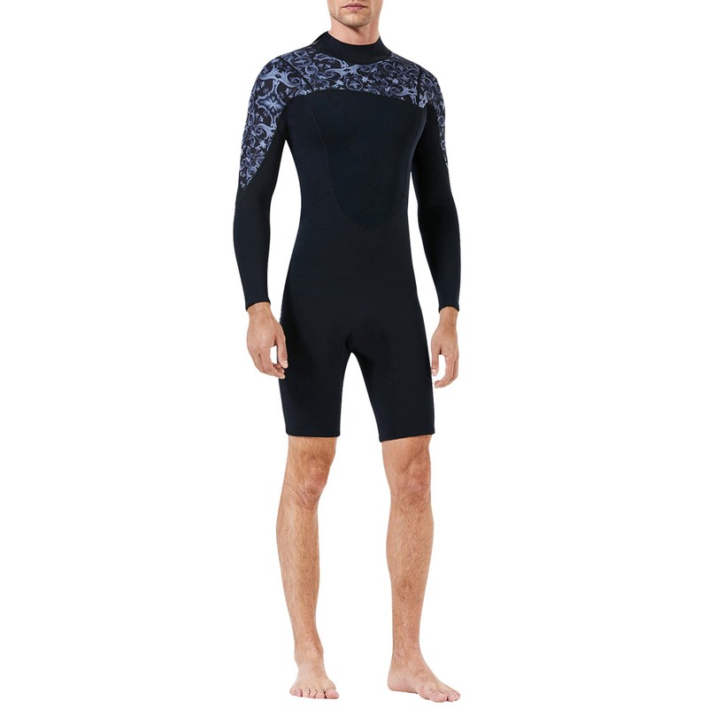 1.5MM Diving Onepiece Swimsuit Wetsuit Short Trousers for Snorkeling Surfing(Man