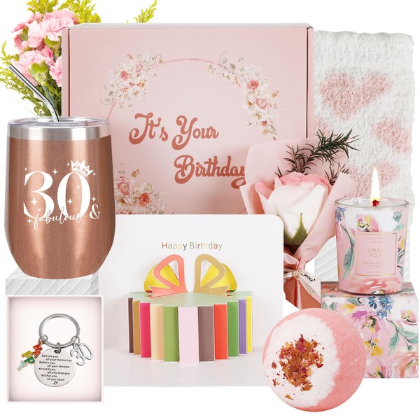 30th Birthday Women, Funny Gift, 30th Birthday Wife, 30th Birthday Gift Set for Mum, Sister, Wife, Teacher, Colleague, Best Friend