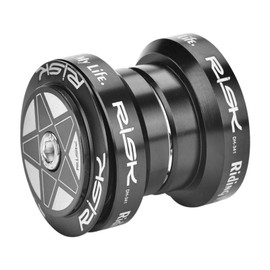 Bike Bearing Headset, No Fading Aluminum Alloy 34mm Bicycle Bike Headset for 28.6mm Straight Steerer Fork Bearing(Black)