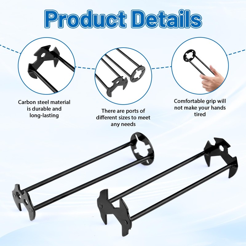 Huakaile 2 Pieces Multifunctional Sink Wrench Faucet Tool, Faucet Wrench
