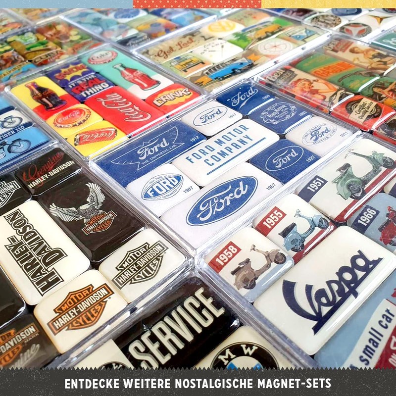 Nostalgic-Art Retro Fridge Magnets, 9 Pieces, Enjoy Life - Gift