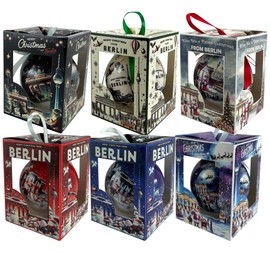 United1871 Berlin Souvenirs, Berlin Christmas Baubles (Set of 6) Christmas Tree Baubles, Christmas Tree Decorations as Berlin Keepsake