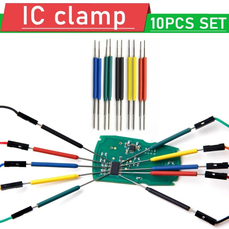 Eujgoov 10Pcs Micro IC Hook Clip, Mini IC Clamp SOP