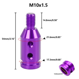 Monrand Shift Knob Shifter Adapter Universal Car Shift Knob Adapter Aluminum Alloy M10x1.5 Gear Shift Knob Adapter for Non-Threaded Manual Transmission,Car