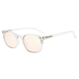 Retro Computer Reading Glasses for Women Men Anti-Glare Eye Strain Blue Light UV Blocking Protection by FLORIDA GLASSES® (Clear Frame, Strength +2.50)