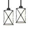 Osimir Glass Pendant Lights Kitchen Island, 2 Pack Modern Black